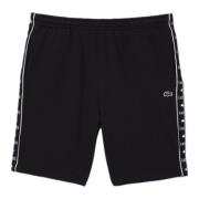 Lacoste Svarta Bermuda shorts avsmalnande stil Black, Herr