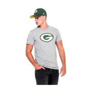 New Era Packers Team Logo Tee Shirt Gray, Herr