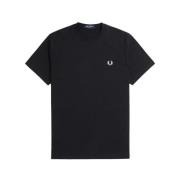 Fred Perry Svart grafisk T-shirt med Laurel Design Black, Herr