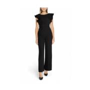 Rinascimento Svart Polyester Jumpsuit & Blazer Black, Dam