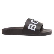 Hugo Boss Svart Vit Bay Sliders Män Black, Herr