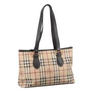 Burberry Vintage Pre-owned Laeder axelremsvskor Beige, Dam