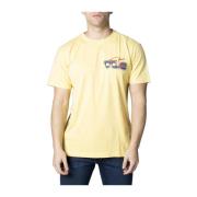 Tommy Jeans Herr Bomull T-shirt Höst/Vinter Kollektion Yellow, Herr