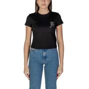 Calvin Klein Jeans Svart Bomull Dam T-shirt Vår/Sommar Black, Dam