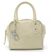 Chanel Vintage Pre-owned Laeder handvskor White, Dam