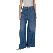 Replay Blå Bomull Bootcut Jeans & Byxor Blue, Dam