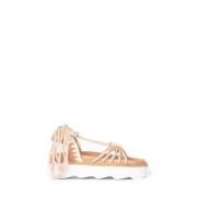 Mou Rep Lace Up Platform Sandal Beige, Dam