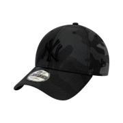 New Era Camouflage Yankees Logo Keps Böjd Skärm Black, Herr