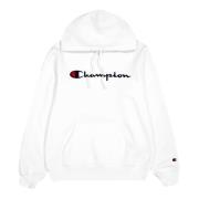 Champion Vit Broderad Logotyp Huvtröja White, Herr