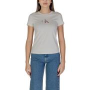 Calvin Klein Jeans Beige Bomull Dam T-shirt Vår/Sommar Beige, Dam