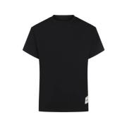 Jil Sander Bomull T-shirt med varumärkesmonogram Black, Herr