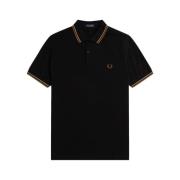 Fred Perry Svart Twin Tipped Pikétröja Black, Herr