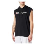 Champion Svart Legacy Logo Hooded Tank Top Black, Herr