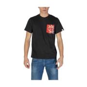 Replay Svart Bomull Kortärmad T-shirt Black, Herr