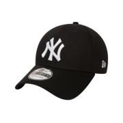 New Era Svart logotyp broderad böjd skärmkeps Black, Herr