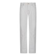 7 For All Mankind Raka raka Straight Jeans White, Dam