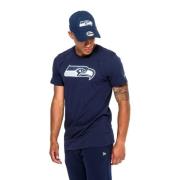 New Era Seattle Seahawks Logo Tee Svart Blue, Herr