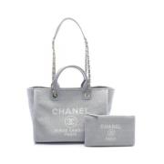 Chanel Vintage Pre-owned Canvas chanel-vskor Blue, Dam