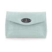 Mulberry Blå Krokodiltryck Läder Clutch Väska Blue, Dam