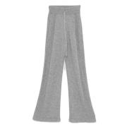 Ermanno Scervino Heather Grey Kabelstickade Byxor Gray, Dam