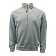 C.p. Company Diagonal Fleece Troyer Sweatshirt, Blå Gray, Herr