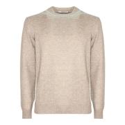 Kangra Beige Ull Cashmere Blandning Crewneck Tröja Beige, Herr