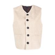 Soeur Shearling Vest Beige, Dam