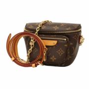 Louis Vuitton Vintage Pre-owned Tyg axelremsvskor Brown, Dam