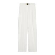 Max Mara Studio Vita Cady Byxor med Veck White, Dam