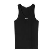 Versace Sleeveless Tops Black, Herr