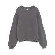 Autry Antracitgrå Sweatshirt med rund hals Gray, Dam