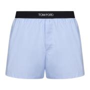 Tom Ford Ljusblå elastisk midjeshorts Blue, Herr