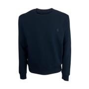 Jacob Cohën Blå Patch Sweatshirt Lyx Filosofi Blue, Herr