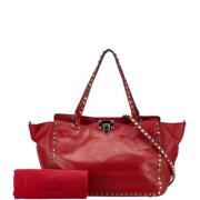 Valentino Vintage Pre-owned Laeder handvskor Red, Dam