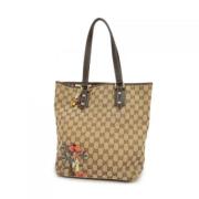 Gucci Vintage Pre-owned Canvas axelremsvskor Brown, Dam