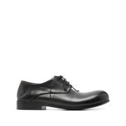 Marsell Svarta Läderpanel Lace-up Skor Black, Herr