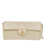 Chanel Vintage Pre-owned Laeder axelremsvskor Beige, Dam