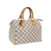 Louis Vuitton Vintage Pre-owned Canvas handvskor White, Dam