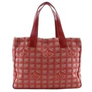 Chanel Vintage Pre-owned Tyg chanel-vskor Red, Dam