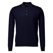 Corneliani Mörkblå Pikétröja Blue, Herr