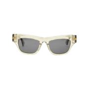 Bottega Veneta Vintage Pre-owned Acetat solglasgon Beige, Dam