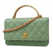 Chanel Vintage Pre-owned Laeder plnbcker Green, Dam