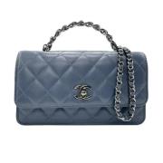 Chanel Vintage Pre-owned Laeder plnbcker Blue, Dam