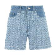 Stella McCartney Klassiska Denim Shorts för Kvinnor Blue, Dam