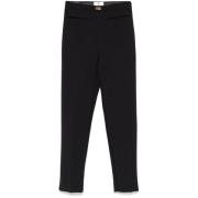 Elisabetta Franchi Svarta Cropped Byxor med Sidoficka Black, Dam