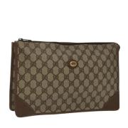 Gucci Vintage Pre-owned Laeder kuvertvskor Beige, Dam