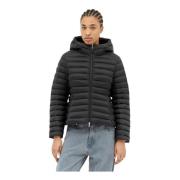 Moncler Quiltad Huva Dunjacka Black, Dam