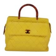 Chanel Vintage Pre-owned Laeder chanel-vskor Yellow, Dam