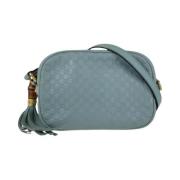 Gucci Vintage Pre-owned Laeder crossbodyvskor Blue, Dam