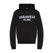 Dsquared2 Svart huva tröja långa ärmar Black, Herr